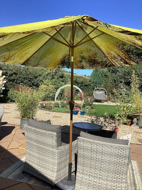 3m Forest Print Crank & Tilt Parasol