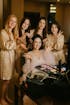 Ruffled tulle fringe hem sequin mesh long robe with sequin nightgown pink ivory