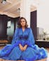 Silky Satin Victorian Feather Fringe Robe Dress