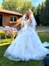 Iris - Colored Floral Embroidery lace off the shoulder ball gown wedding dress