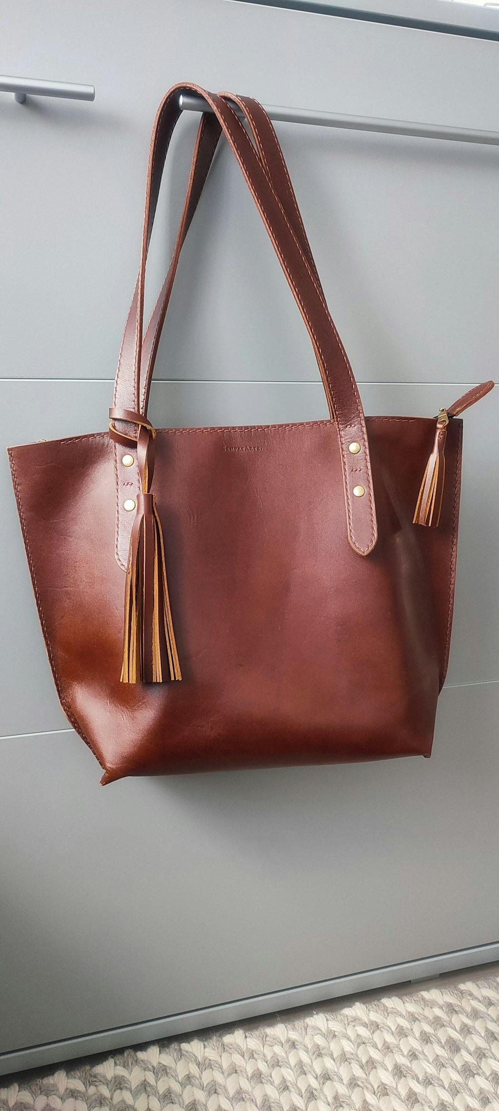 Torebka skórzana Paris Brązowa