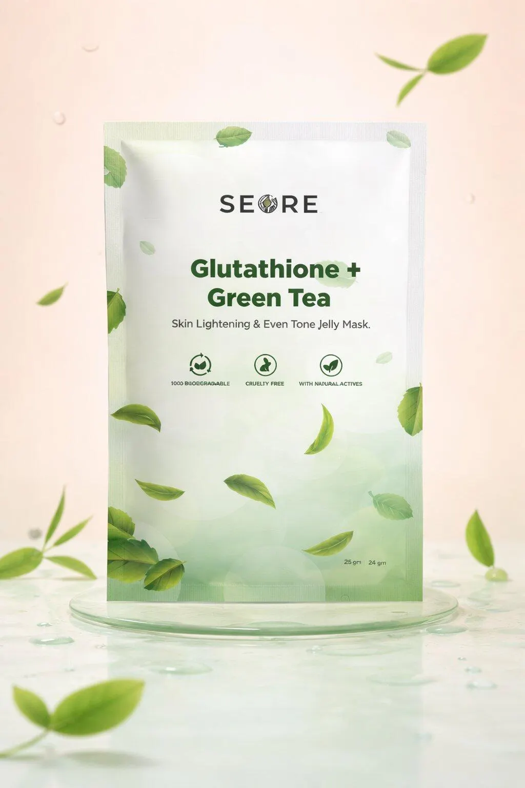 SEORE Glutathione + Green Tea Skin Lightening & Even Tone Jelly Mask