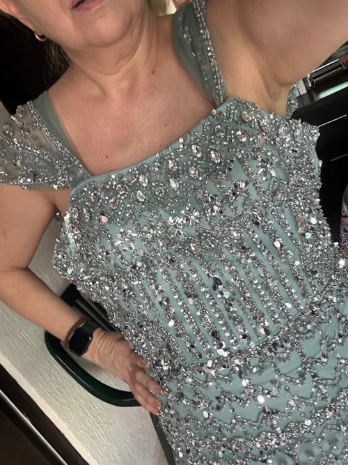 Luxury Dubai White Mermaid Beaded Evening Dress with  Cape Sleeves LA72714