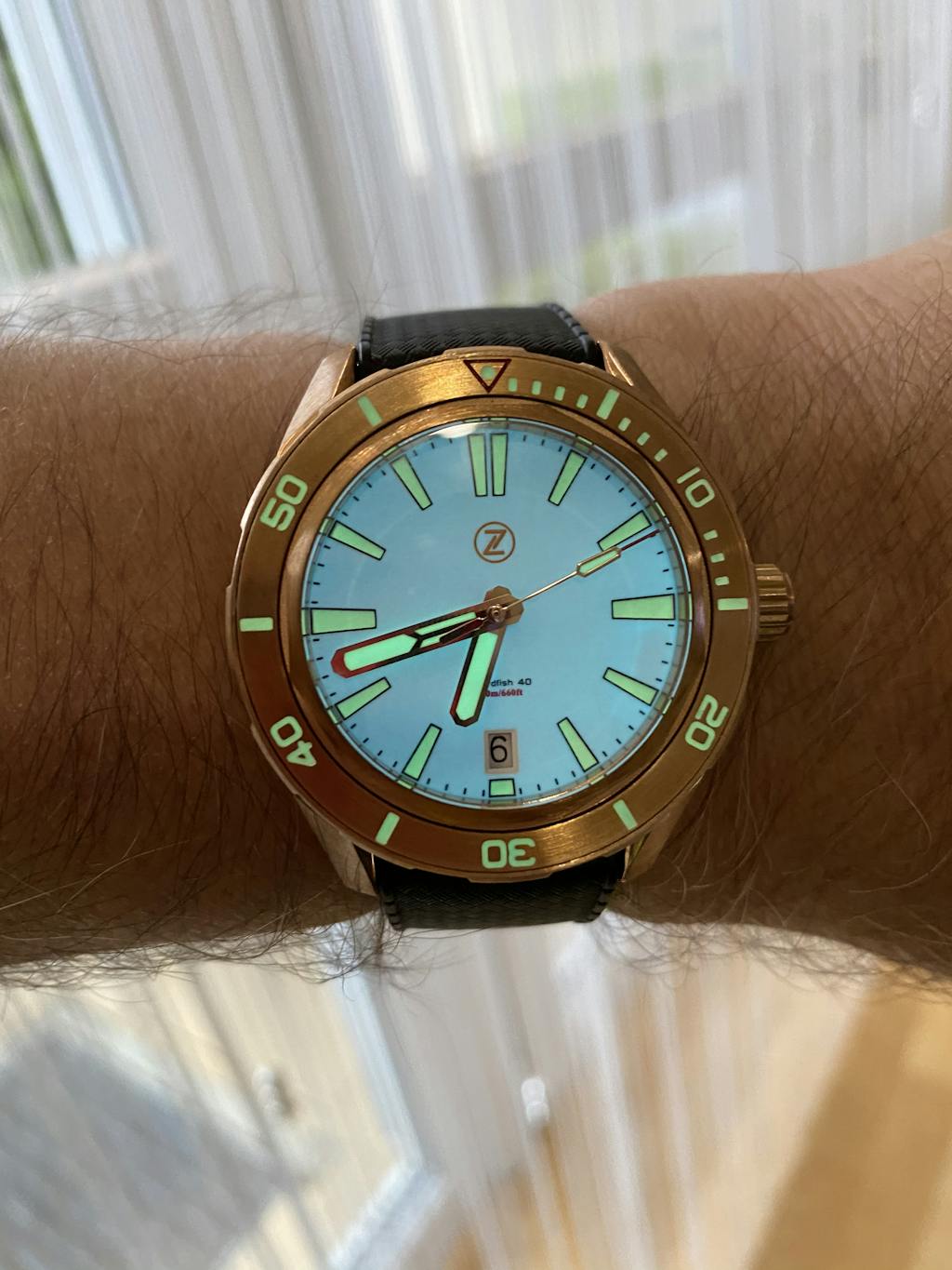 Zelos Swordfish 40mm Bronze Frost