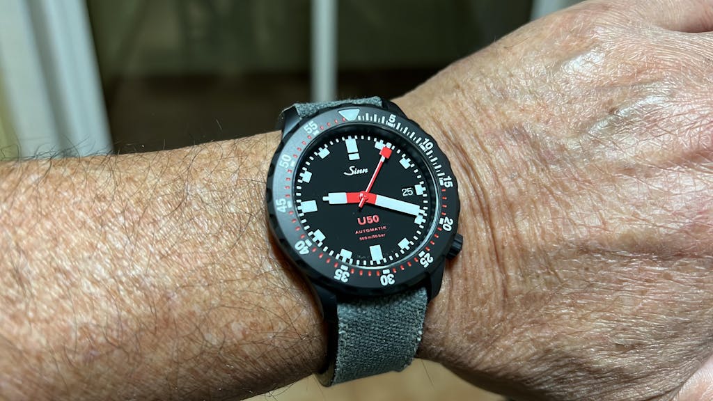 Sinn Canvas Leather Strap Grey 20mm - SeriousWatches.com