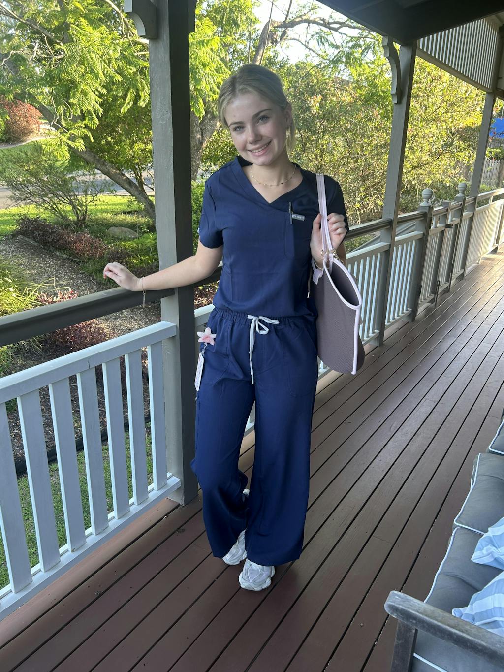 Lounge Leg Scrub Pants Nightfall Navy