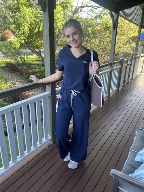 Lounge Leg Scrub Pants Nightfall Navy