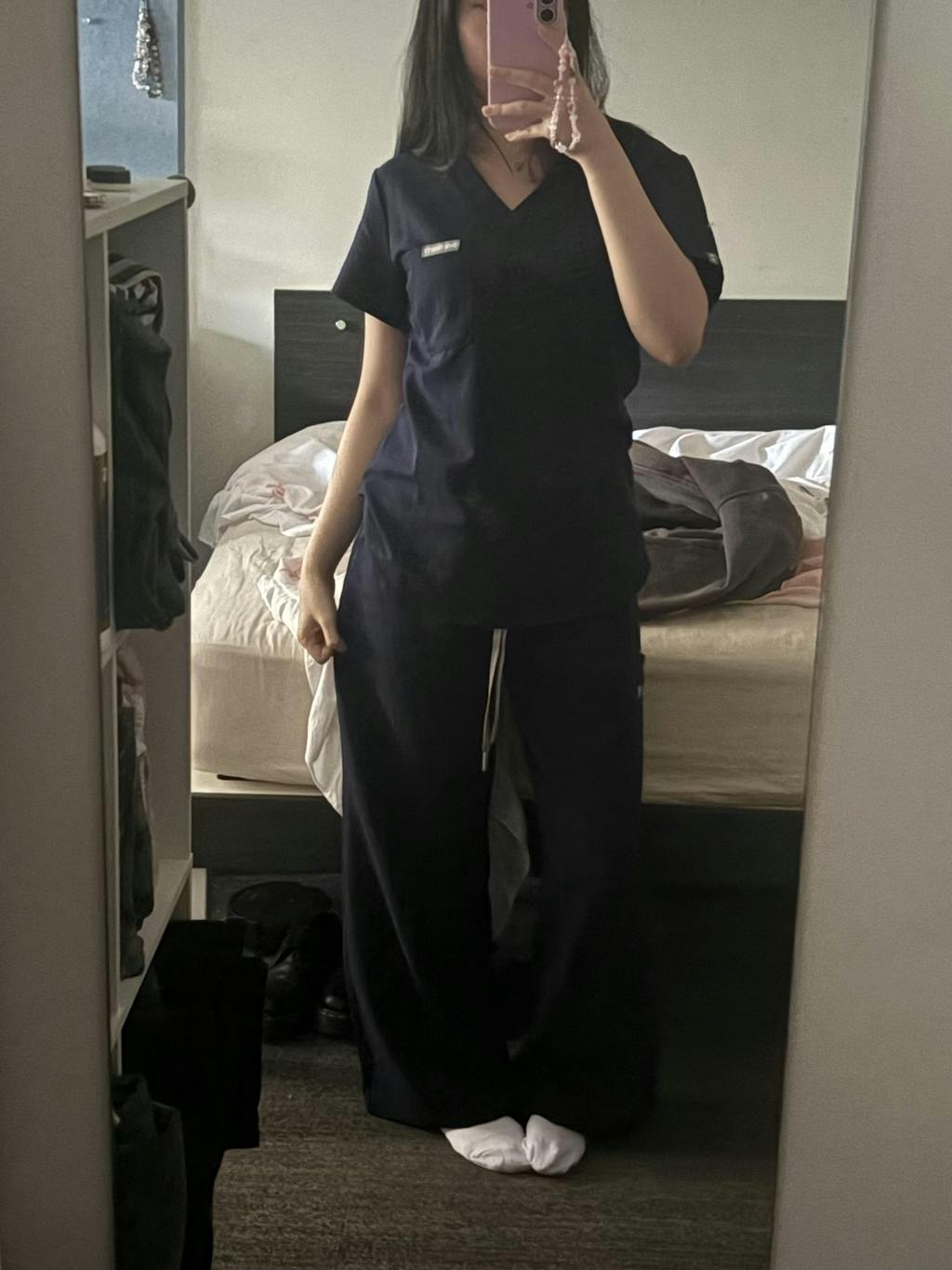 Lounge Leg Scrub Pants Nightfall Navy