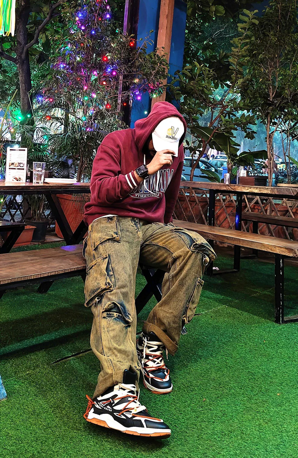 739 Orange Puffin High-Top Sneakers