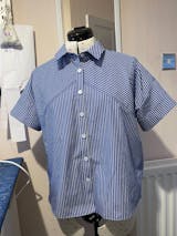 Marine Striped Cotton Fabric