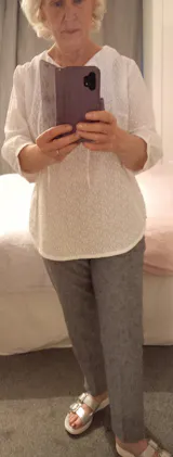 Cotton Linen Fabric in Grey Melange