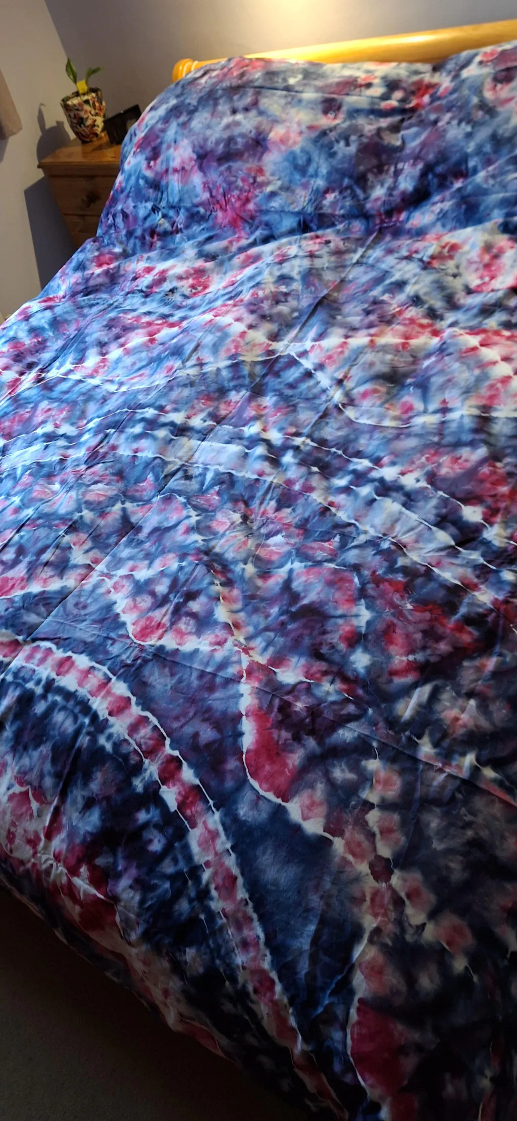 Classic Double sided  |  hand dyed doona cover  |  Heart + Galaxy Designs