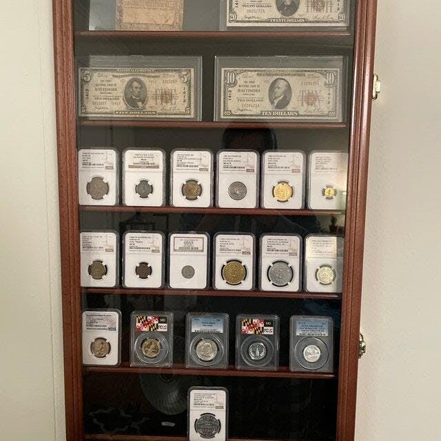 42 Collector NGC PCGS ICG Coin Slab Display Case Cabinet