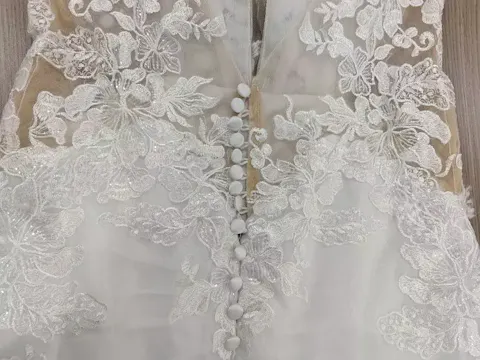 Yunshang Luxury Wedding Dress Women Mermaid Open Back V-Neck Lace Spaghetti Strap Bridal Gown Sweep Train Vestidos De Novia