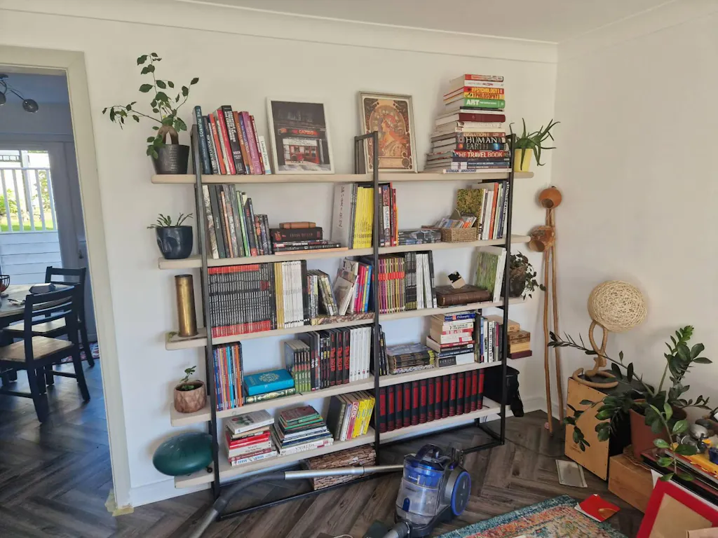 Industrial Scandi Wood Bookcase Bookshelf Shelves Unit Vintage Metal Solid Storage Shelving Shelf Display Rustic Retro Nordic Scandi