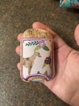 Sanitizer Holder - 1oz Hound and Roses Lavender Brindle Hound