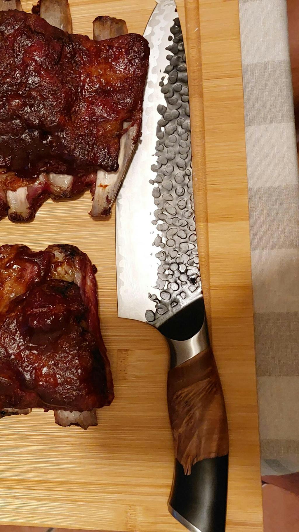 Série Tengu | Couteau de Chef BBQ+Porte-couteaux magnétique