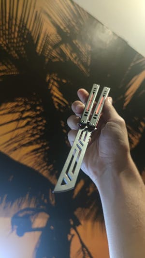 Steel Nautilus, Luminous Counterweight, Bushing Screw, Unbladed Practice Knife