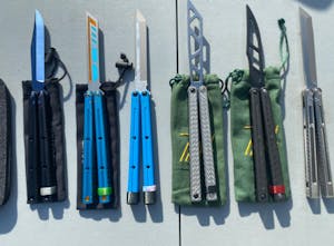 Telesto V2 Butterfly Knife Aluminum Handle Practice Training Knife Shake Knife