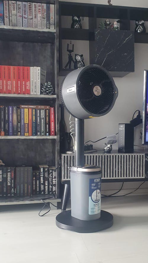 Shark FlexBreeze ProMist Taşınabilir Buharlı Fan – İç ve Dış Mekan Uyumlu, Siyah