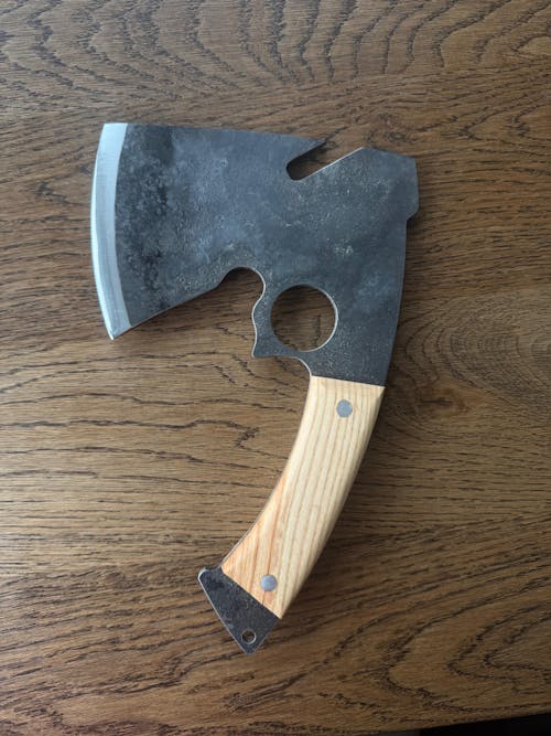 Hand-Forged Small Camping Axe with Curved Handle, 0.52 kg (1.15 Ibs)