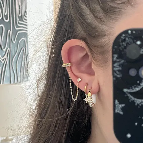 Boucles pendantes "Etoile"