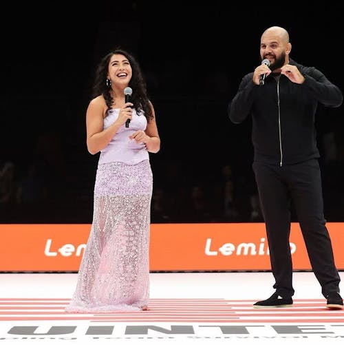 Chic Lilac Two Pieces Evening Dress with Spaghetti Straps SS697