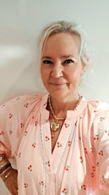 Willa Dress - Neon Green & Pink Stripe