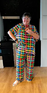 Brixton Pants - Rainbow Houndstooth