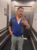 Tiger Cardi - Blue