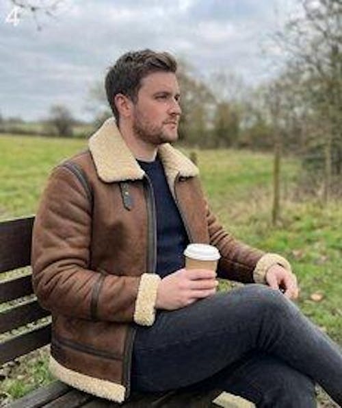 Hunter Classic Shearling B-3 Bomber Jacket