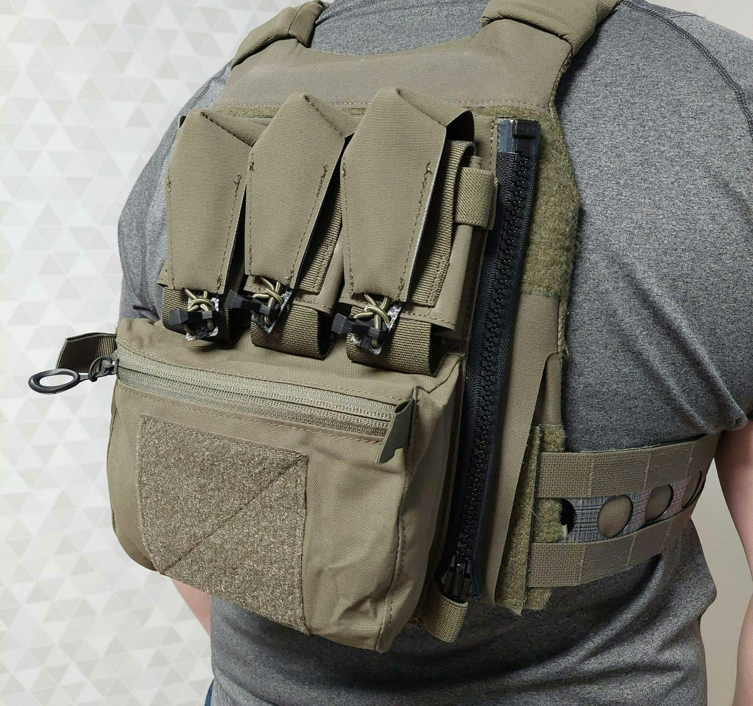 Special force tactical gears fcpc Back Panel MOLLE Zipper Kit