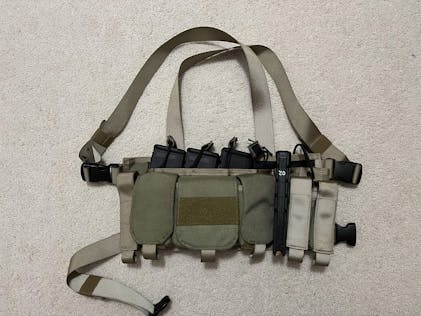 DBT style Lowvis chest rig in Kakhi