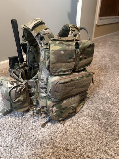 Delta Force CAG tactical gears Multicam pouch zip on panel 2.0