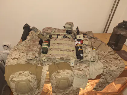 6094a Plate Carrier with Tan Webbing 