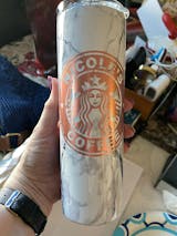 Purple Cloud Tumbler with Glitter Purple Personalized Starbucks Logo Decal