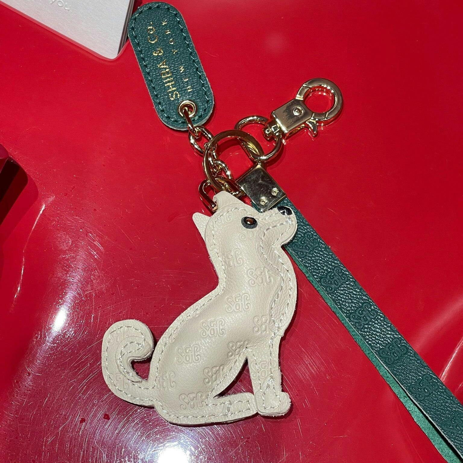 Shiba Inu Bag Charm In Italian Leather - Red Orange – SHIBA & CO.