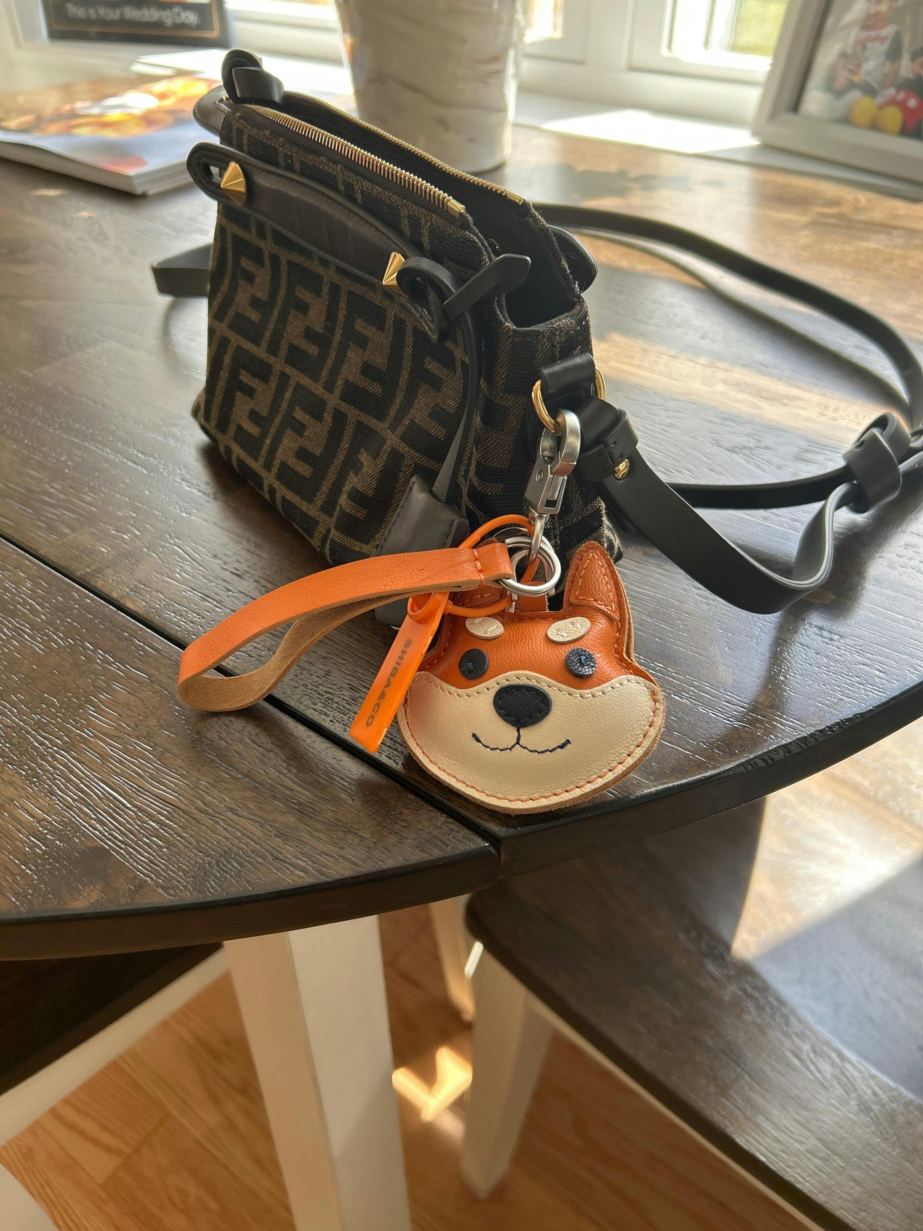 Shiba Inu Bag Charm In Italian Leather - Red Orange – SHIBA & CO.
