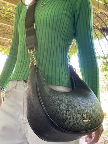 Hobo Leather Bag - Rose Pink