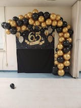 16-Foot DIY Black and Gold Balloon Garland and Arch Kit with Gold Frin —  Shimmer & Confetti