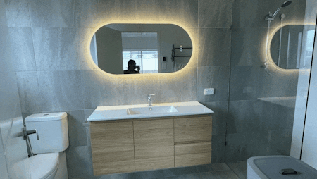 Conralf LED Frontlit Oval Bathroom Mirror