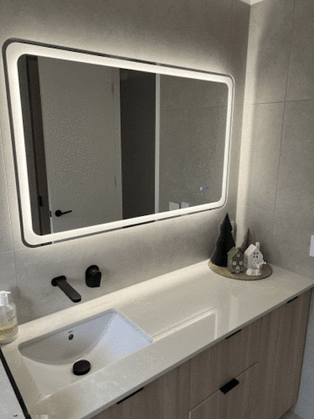Dario Rectangle Frontlit and Backlit LED Mirror with Adjustable LED Colour