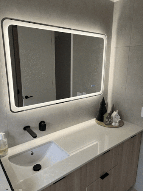 Dario Rectangle Frontlit and Backlit LED Mirror with Adjustable LED Colour - Frameless