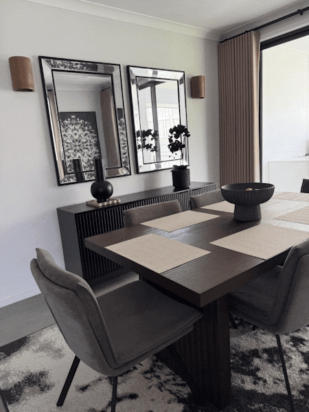 Nixie Black Wall Mirror