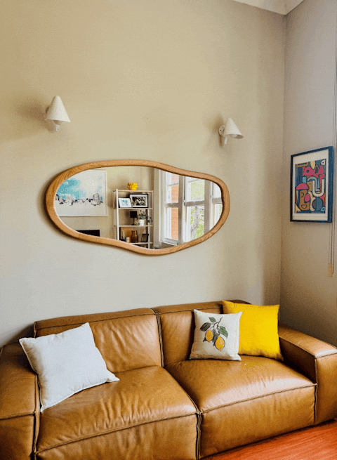 Chris Oak Wall Mirror