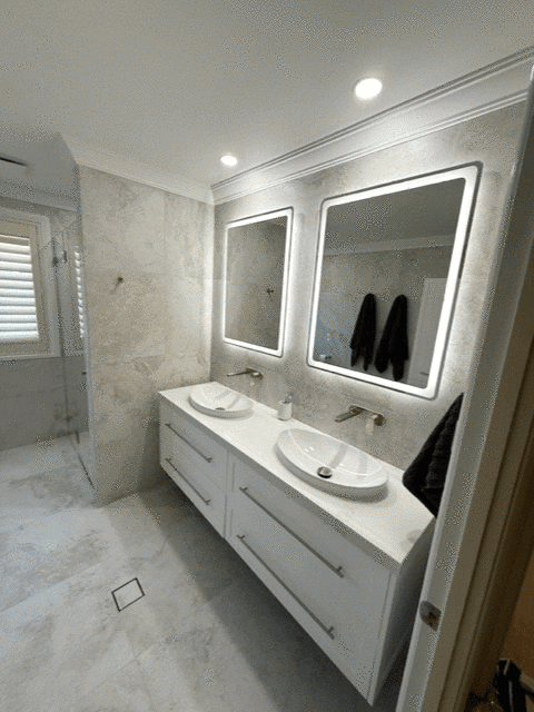 Dario Rectangle Frontlit and Backlit LED Mirror with Adjustable LED Colour - Frameless