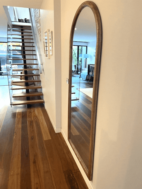 Lancy Arched Natural Mirror