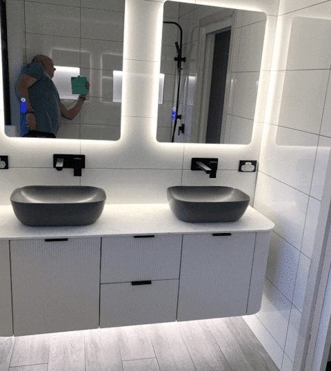 Salvatore Rectangle Backlit LED Mirror with Adjustable LED Colour and Optional Bluetooth - Frameless