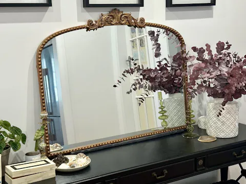 Augusta Gold Arched Wall Mirror