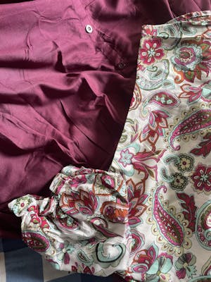 Magenta Flower Printed Rayon Dungaree Dress